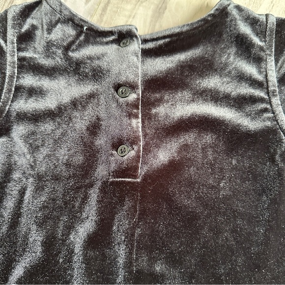 Baby Gap Black Velvet Party Holiday Dress With Gold Trim NWT Size 2 years - Picture 4 of 8